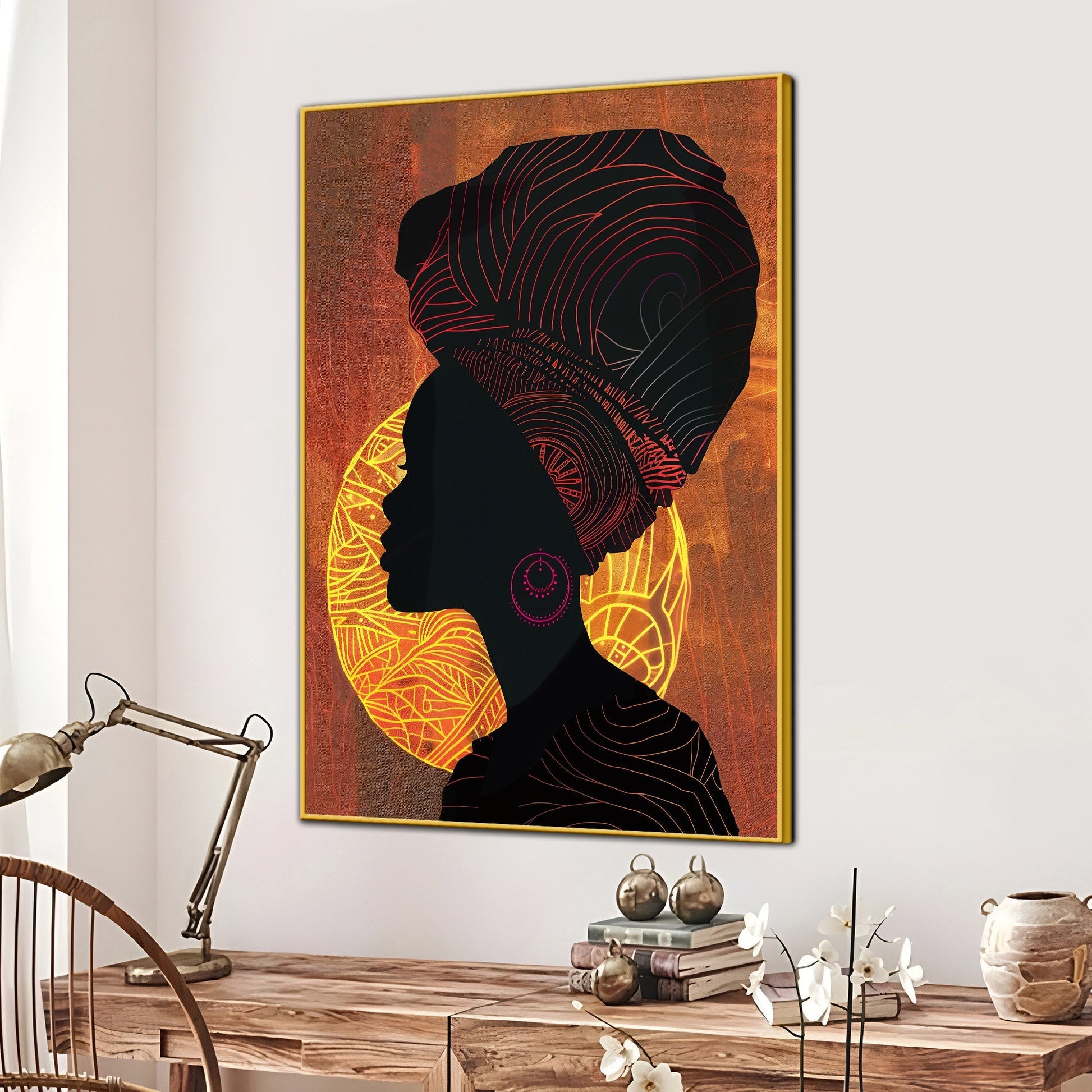 Modern African Cotton Canvas Wall Painting