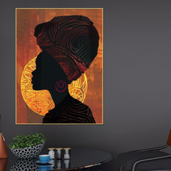 Modern African Cotton Canvas Wall Painting