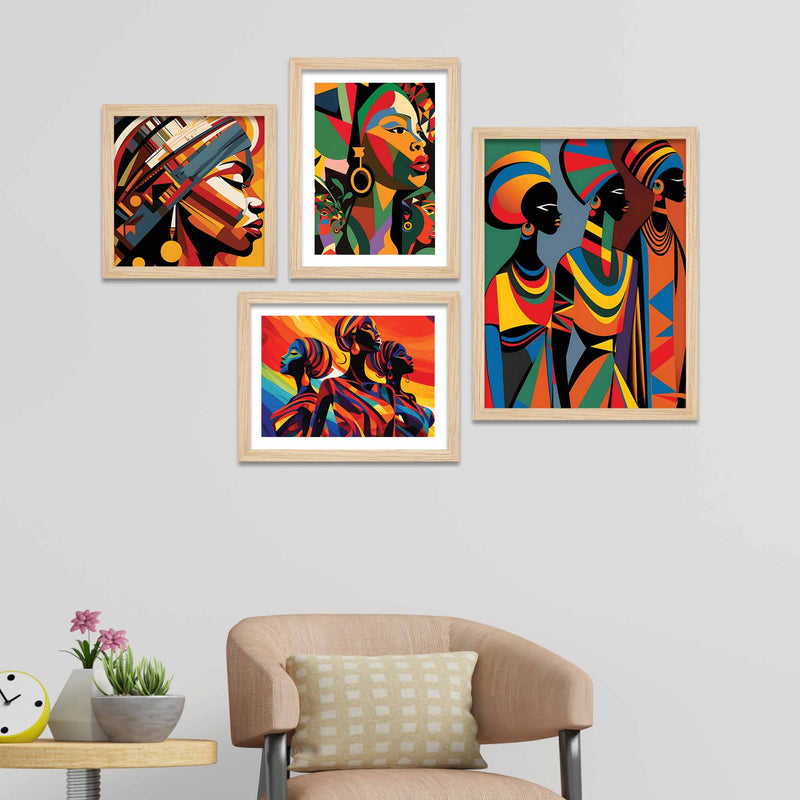 modern-african-art-wall-frames-set-of-four