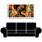 Modern African Woman Abstract Canvas Wall Painting for Living Room Decor