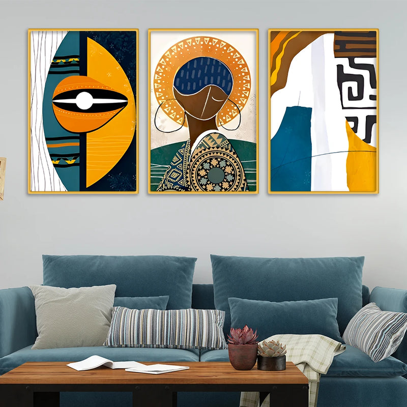 Modern Art Canvas Wall Decor Painting Set of Three