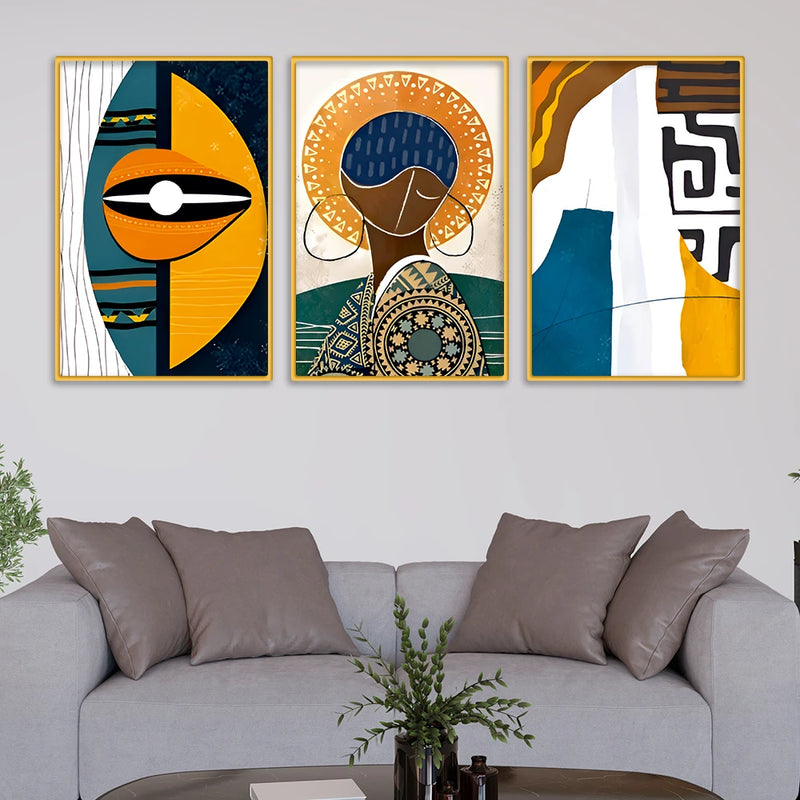Modern Art Canvas Wall Decor Painting Set of Three