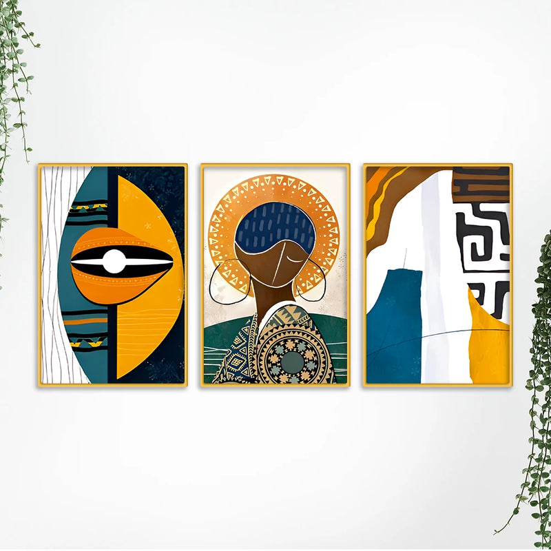 Modern Art Canvas Wall Decor Painting Set of Three