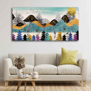 Modern Art Forest Premium wall Painting