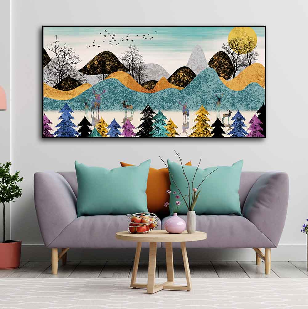 Modern Art Forest Premium wall Painting