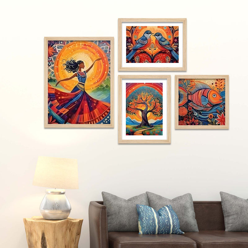 Modern Art Wall Frame Set of Four