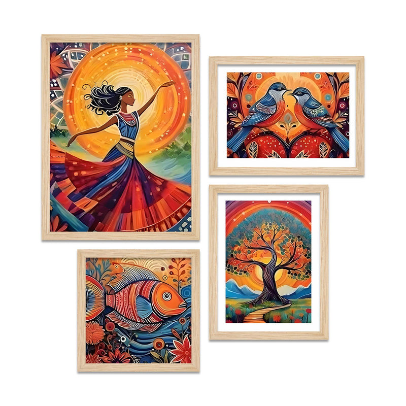 Modern Art Wall Frame Set of Four