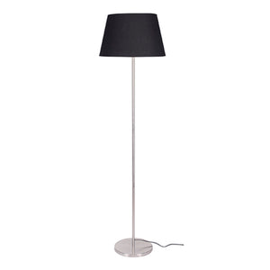 Modern Artisic Silver Metal Finish Sleek Black Color Floor Lamp