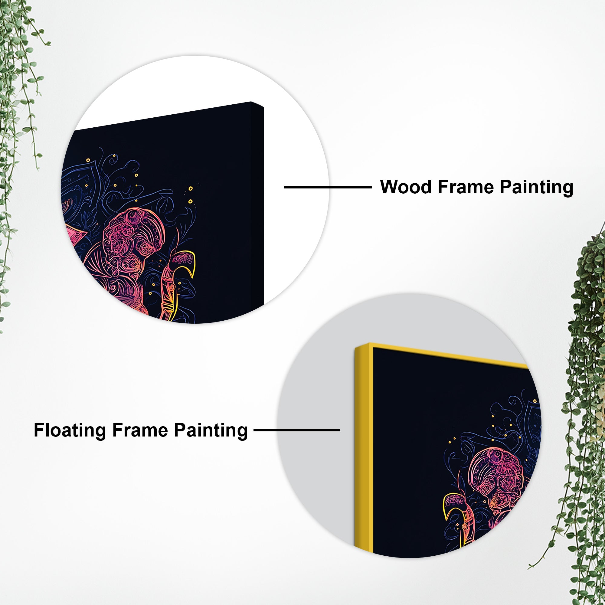 Modern Artistic Lord Shri Ganesha Creative Canvas Wall Painting for Home & Office Decor – Modern Devotional Wall Art