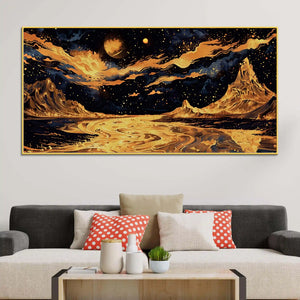 Modern Artistic Night Abstract Canvas Painting