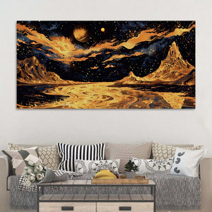 Modern Artistic Night Abstract Canvas Painting
