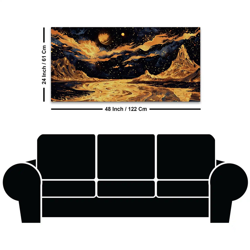 Modern Artistic Night Abstract Canvas Painting