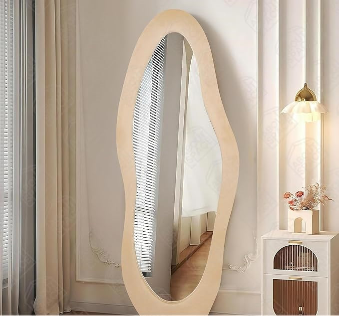 Premium Artistic Modern Asymmetrical Full Length Standing Mirror for Home & Studio  – Luxury Standing Mirror