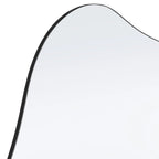 Modern Asymmetrical Wall Mirror with Black Frame for Bathroom