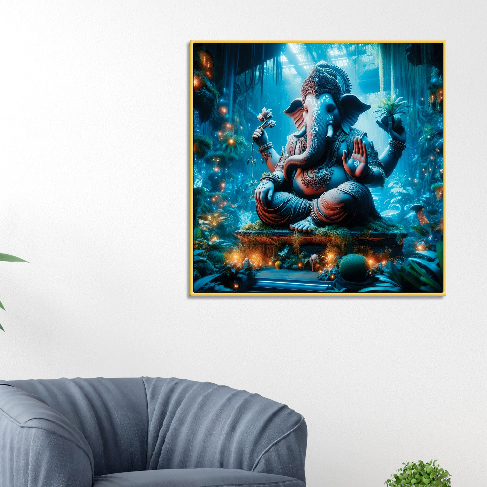 Modern Bappa Ji Wall Painting