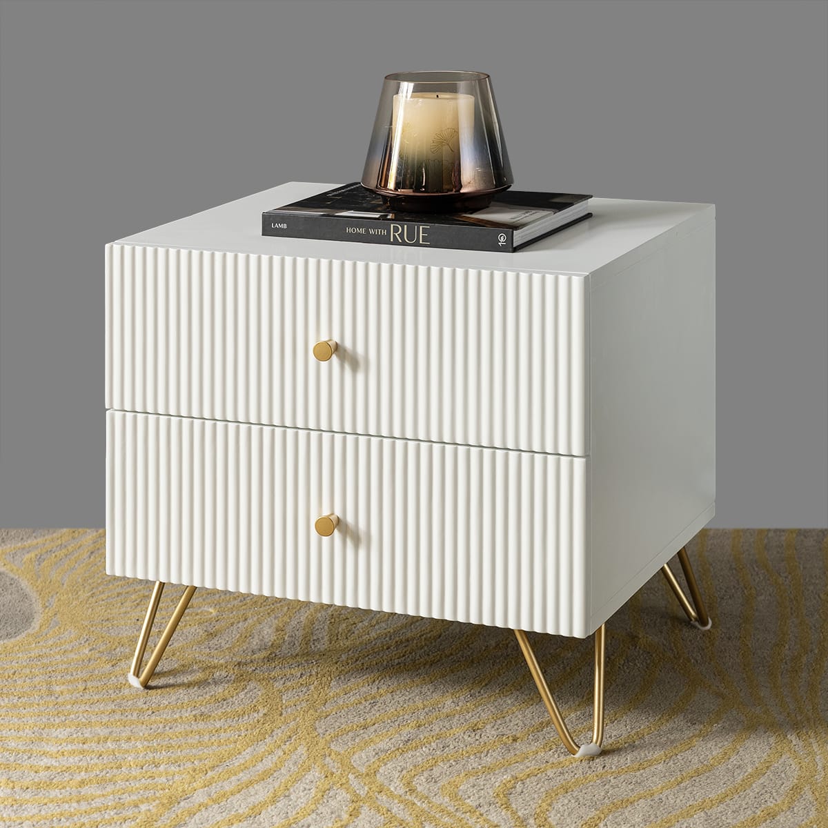 Modern Bedside Table with Drawers
