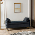 modern-black-upholstered-storage-bench-with-gold-legs