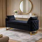 modern-black-upholstered-storage-bench-with-gold-legs