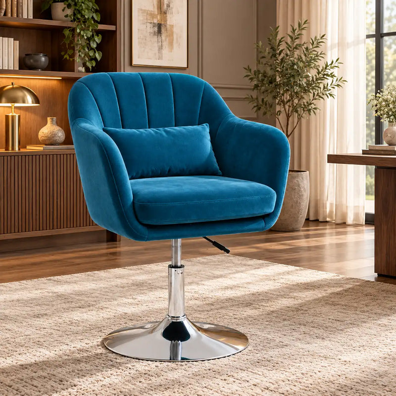 Modern Blue Sofa Lounge Chair with Cushion Seat