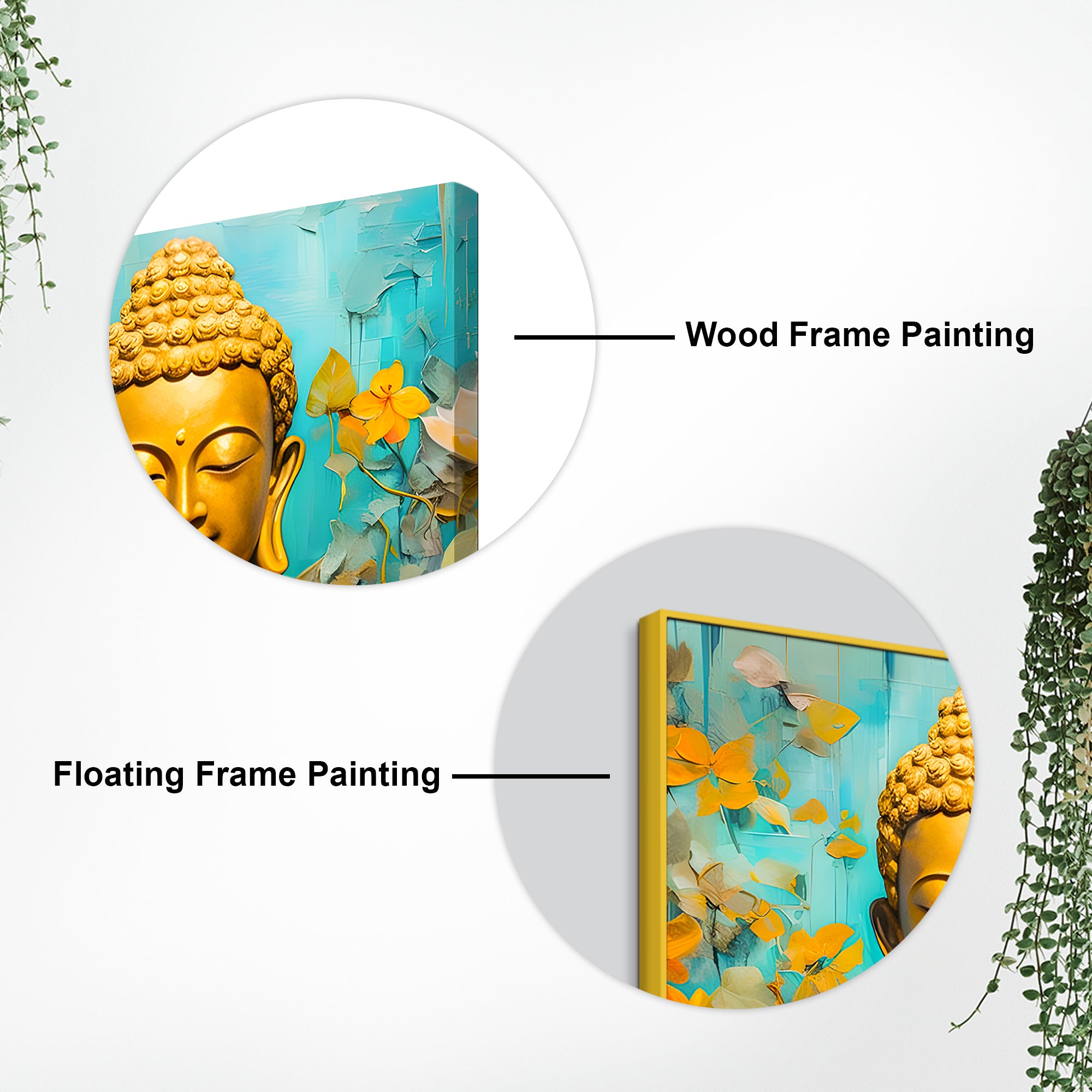 Modern Buddha Canvas Painting for Home & Office Spiritual Décor