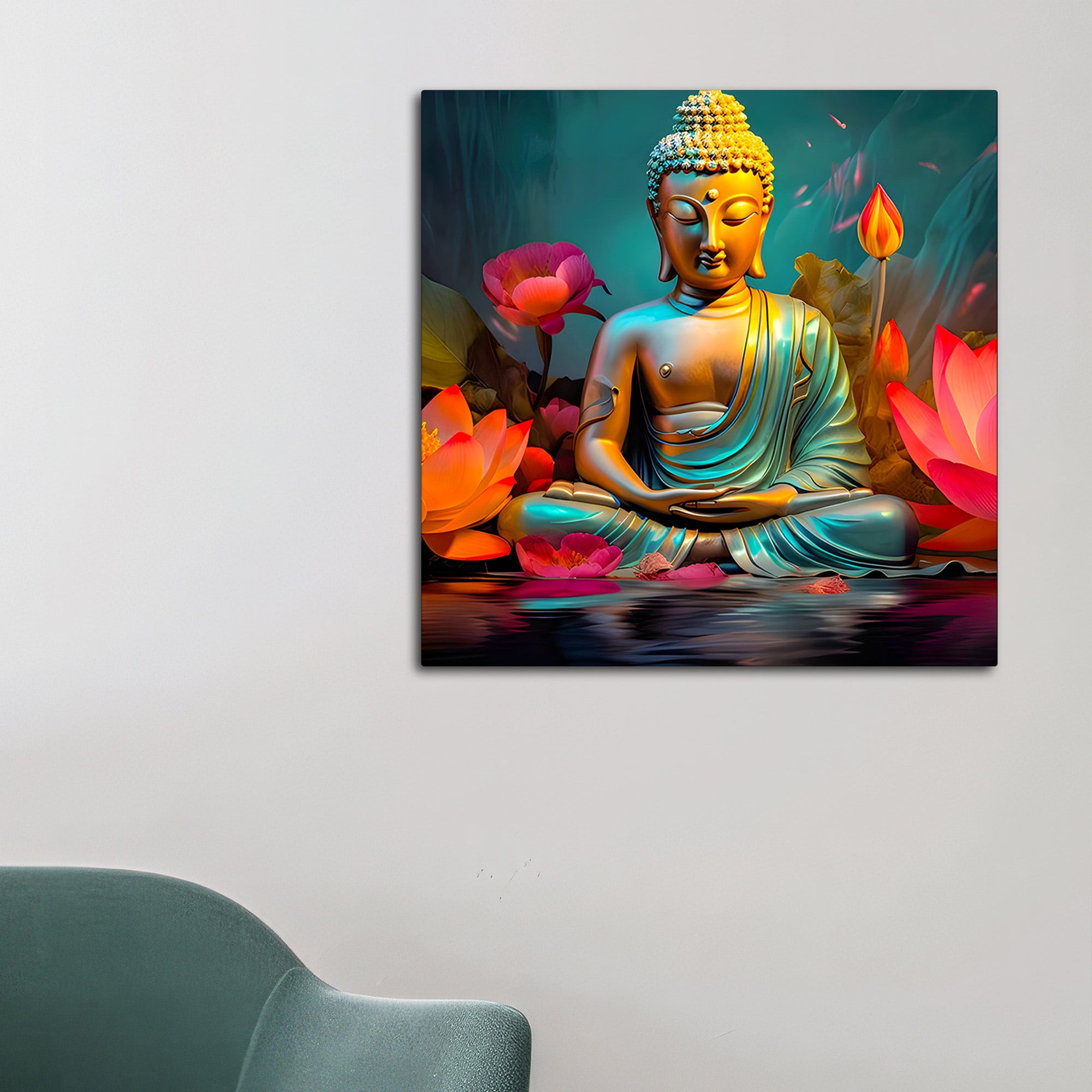 Modern Buddha Canvas Painting for Home Wall Décor