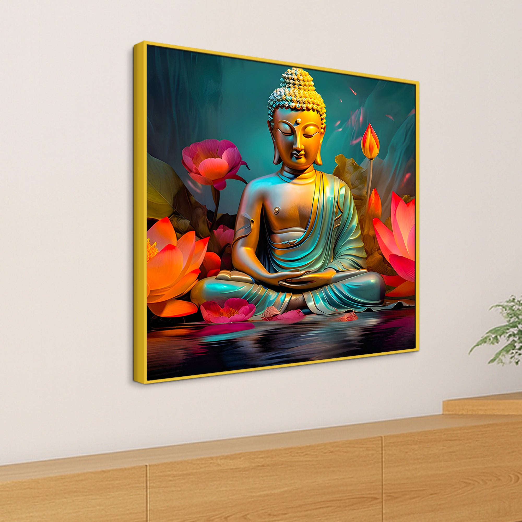 Modern Buddha Canvas Painting for Home Wall Décor