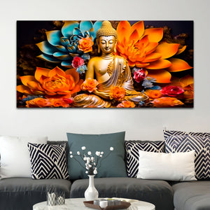 Modern Buddha Canvas Wall Painting for Office & Home
