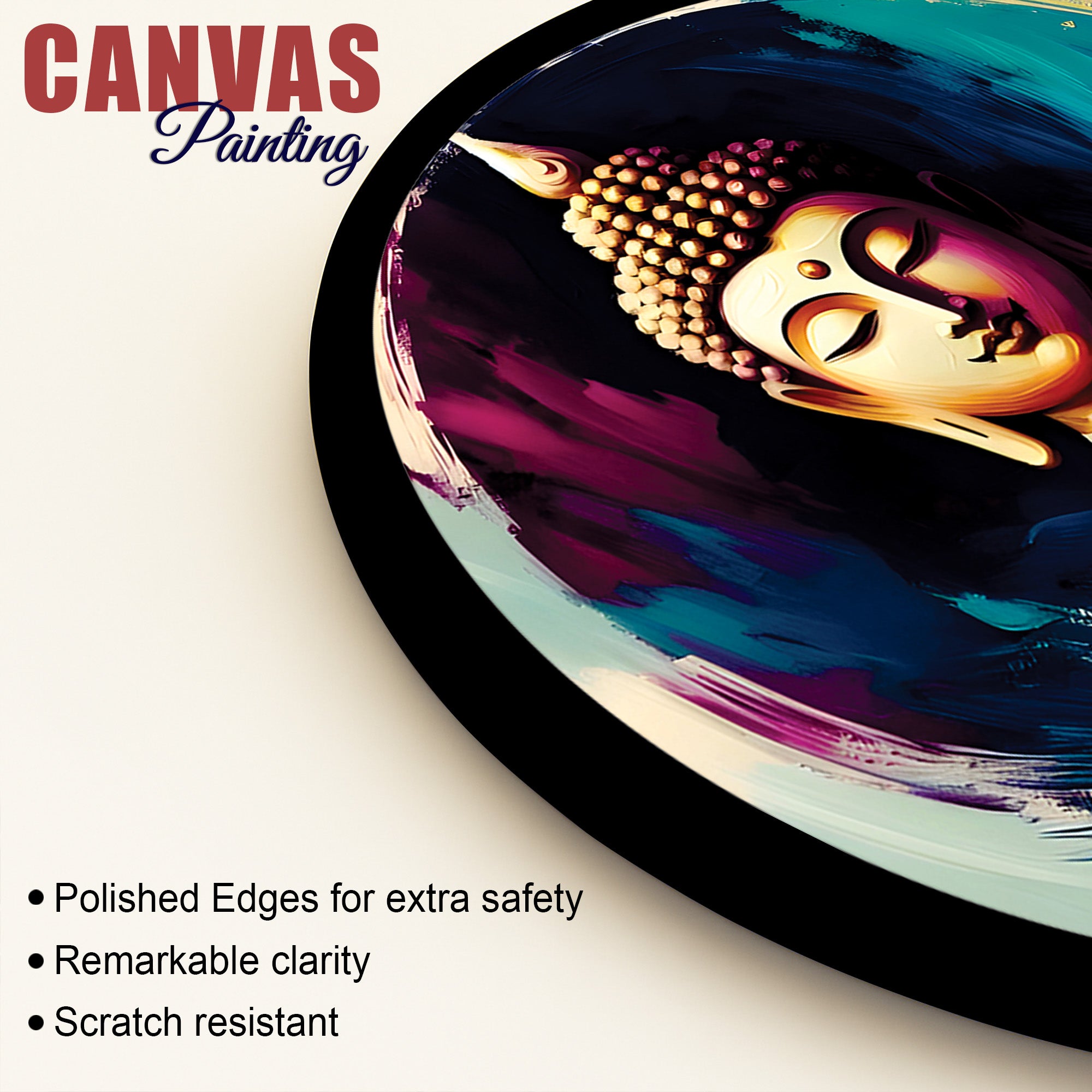 Modern Buddha Colorful Wall Painting