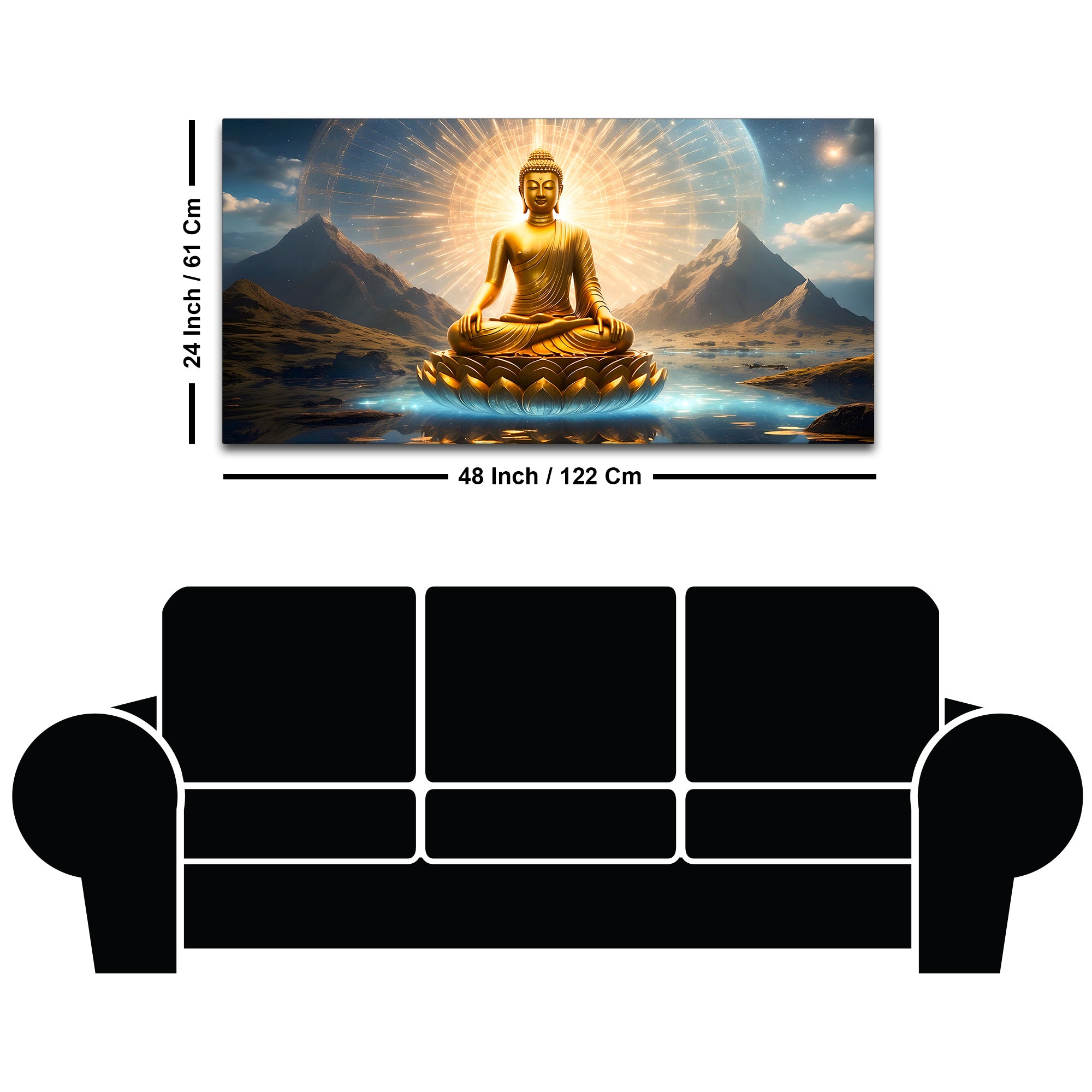 Modern Buddha Ji Canvas Painting for Home Interior