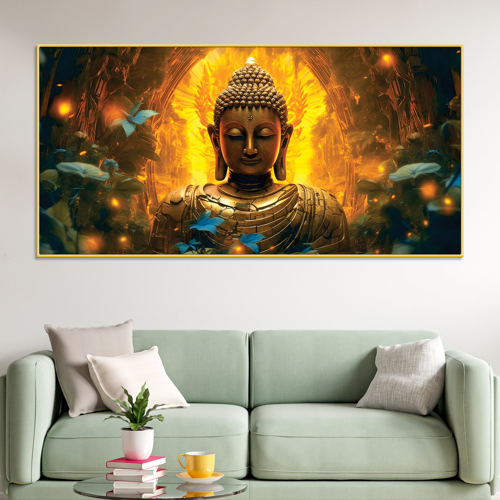 modern-buddha-painting-for-living-room-wall