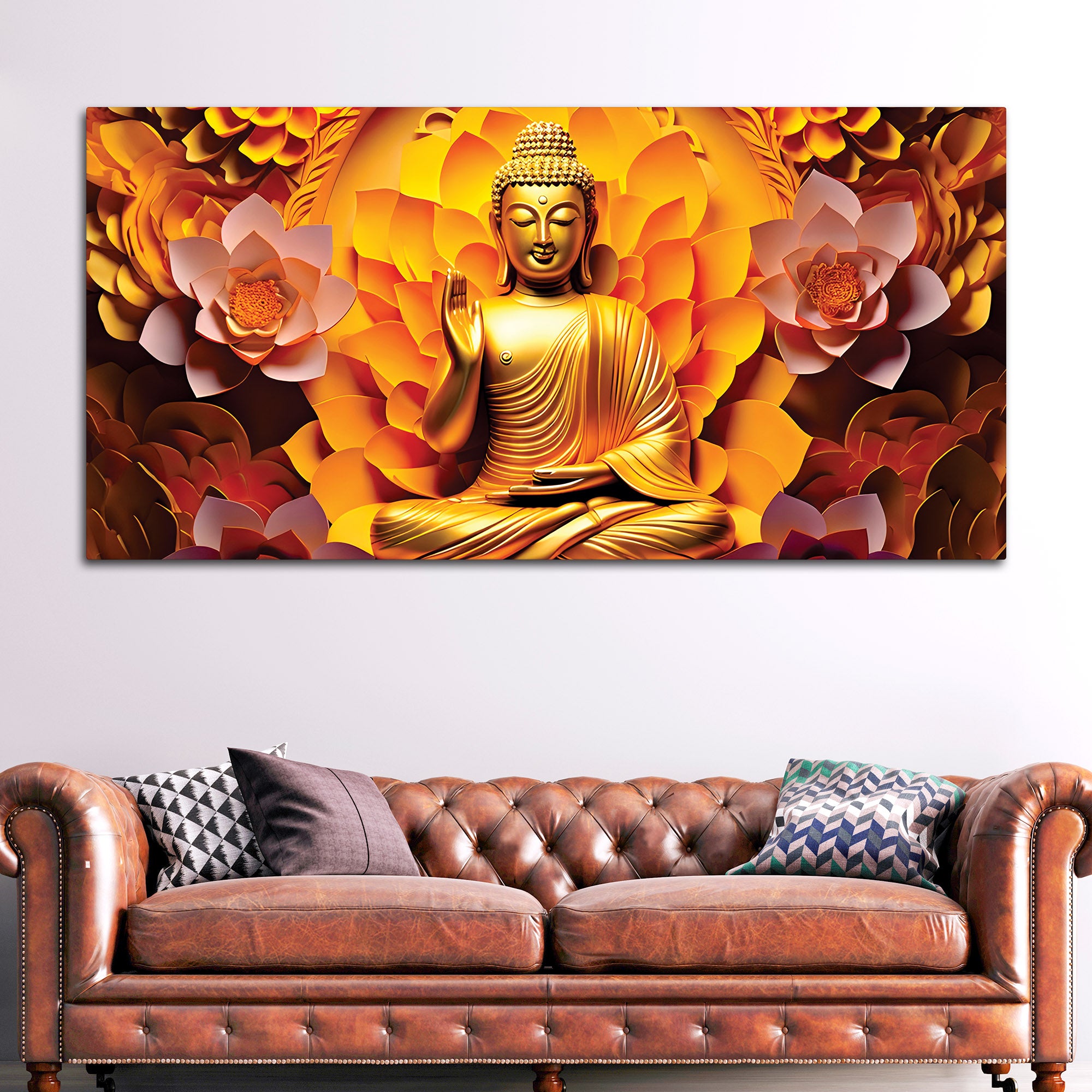 Modern Buddha Painting for Living Room Wall Décor