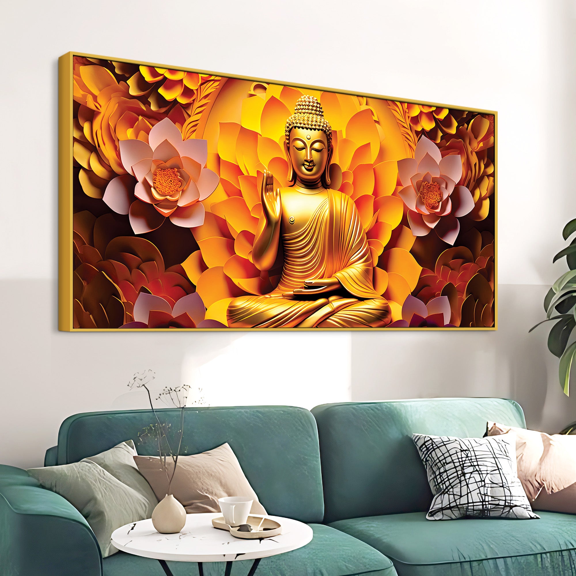 Modern Buddha Painting for Living Room Wall Décor