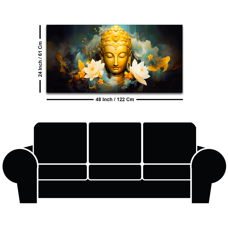 Modern Buddha Wall Canvas Painting for Living Room Decoration