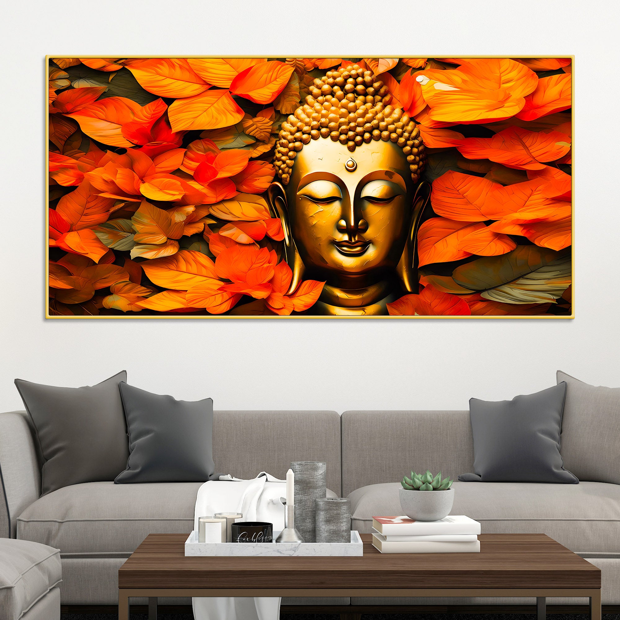 Modern Buddha Wall Painting for Home & Office Décor