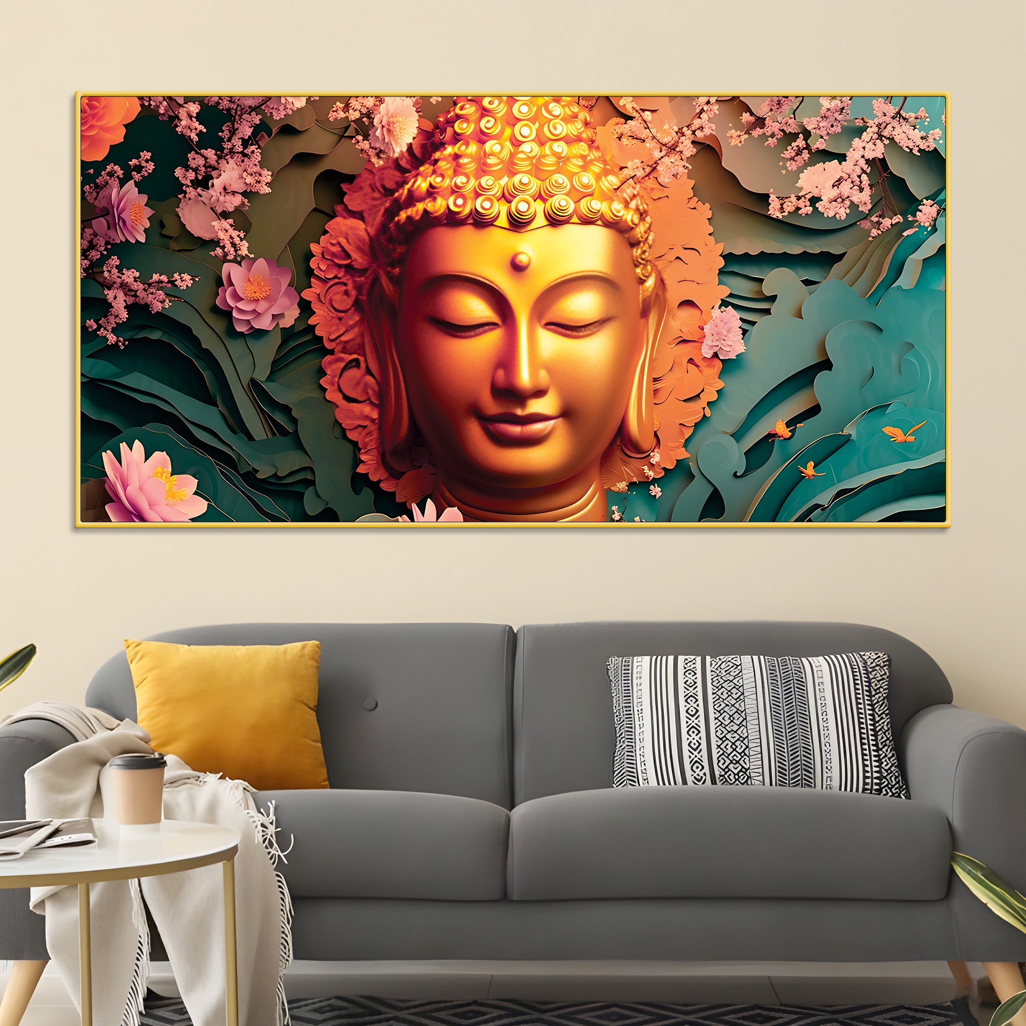 modern-buddha-wall-painting-for-stylish-home-decor