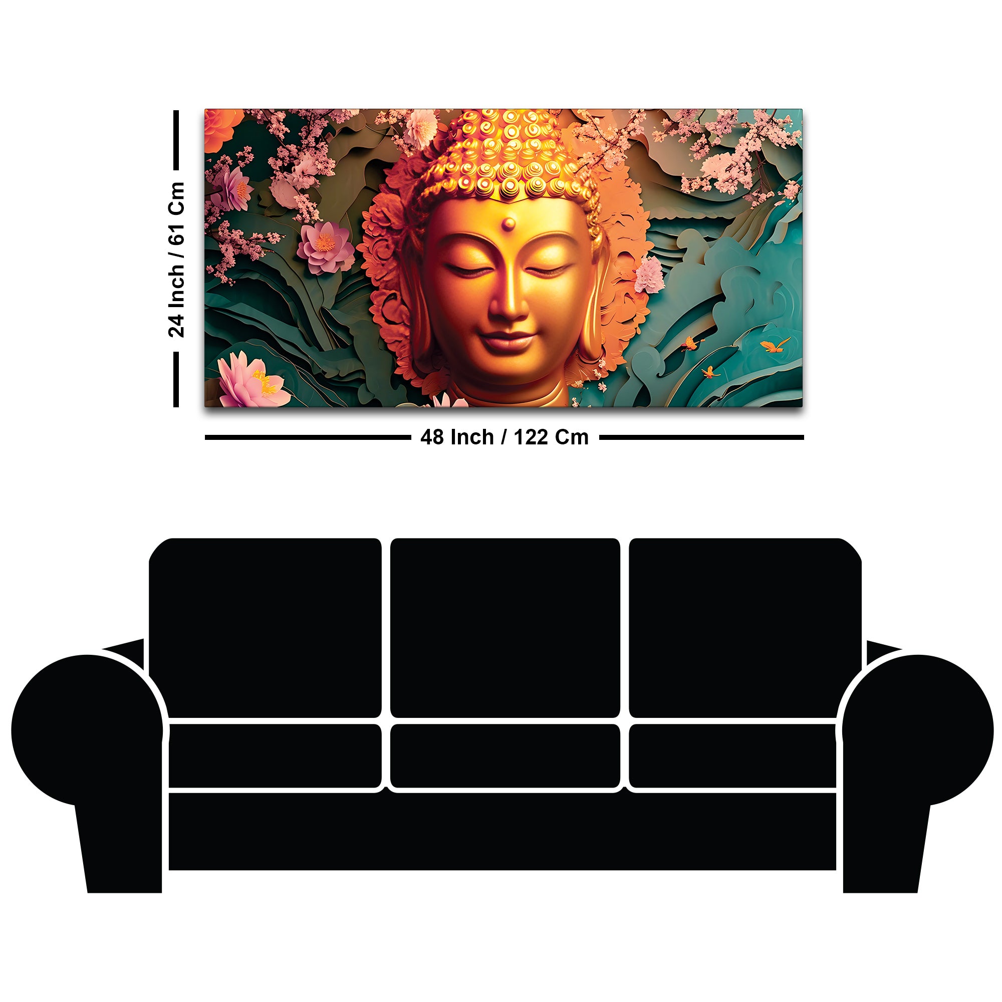 Modern Buddha Wall Painting for Stylish Home Decor