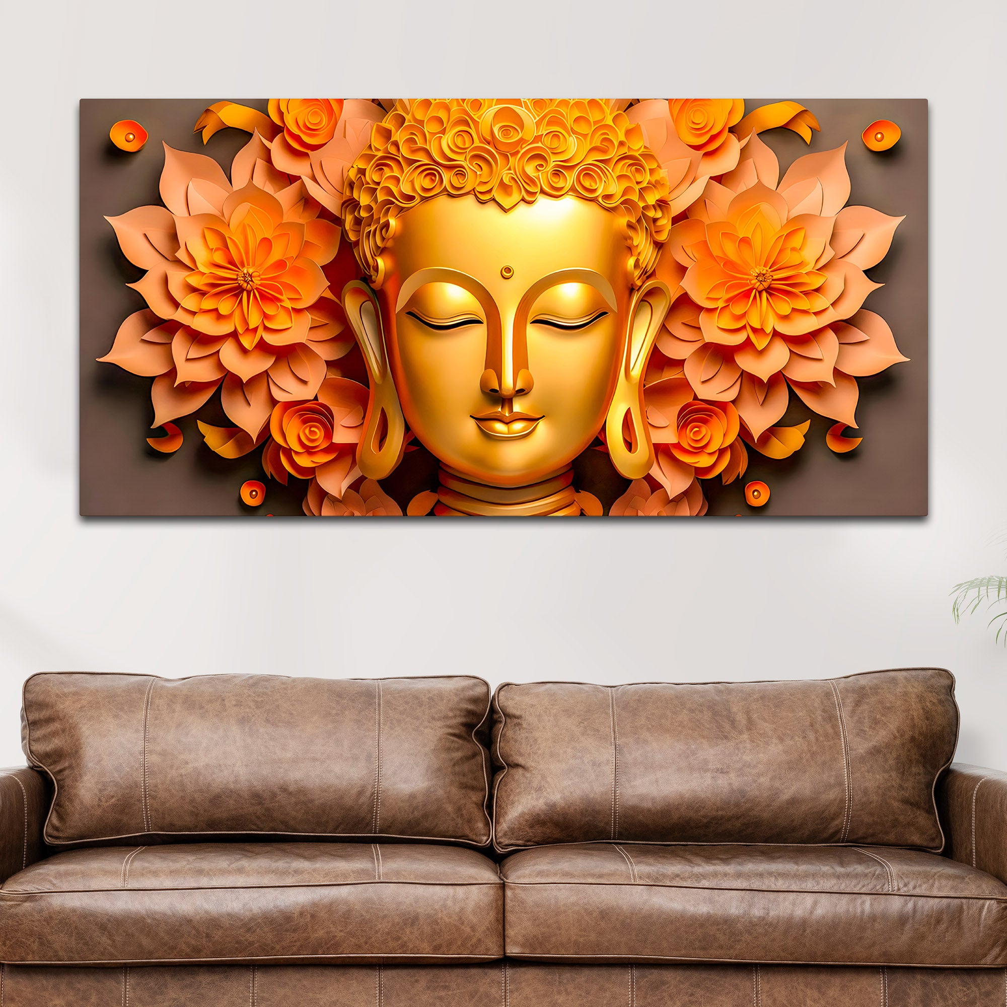 Modern Buddha Wall Painting for Stylish Living Room
