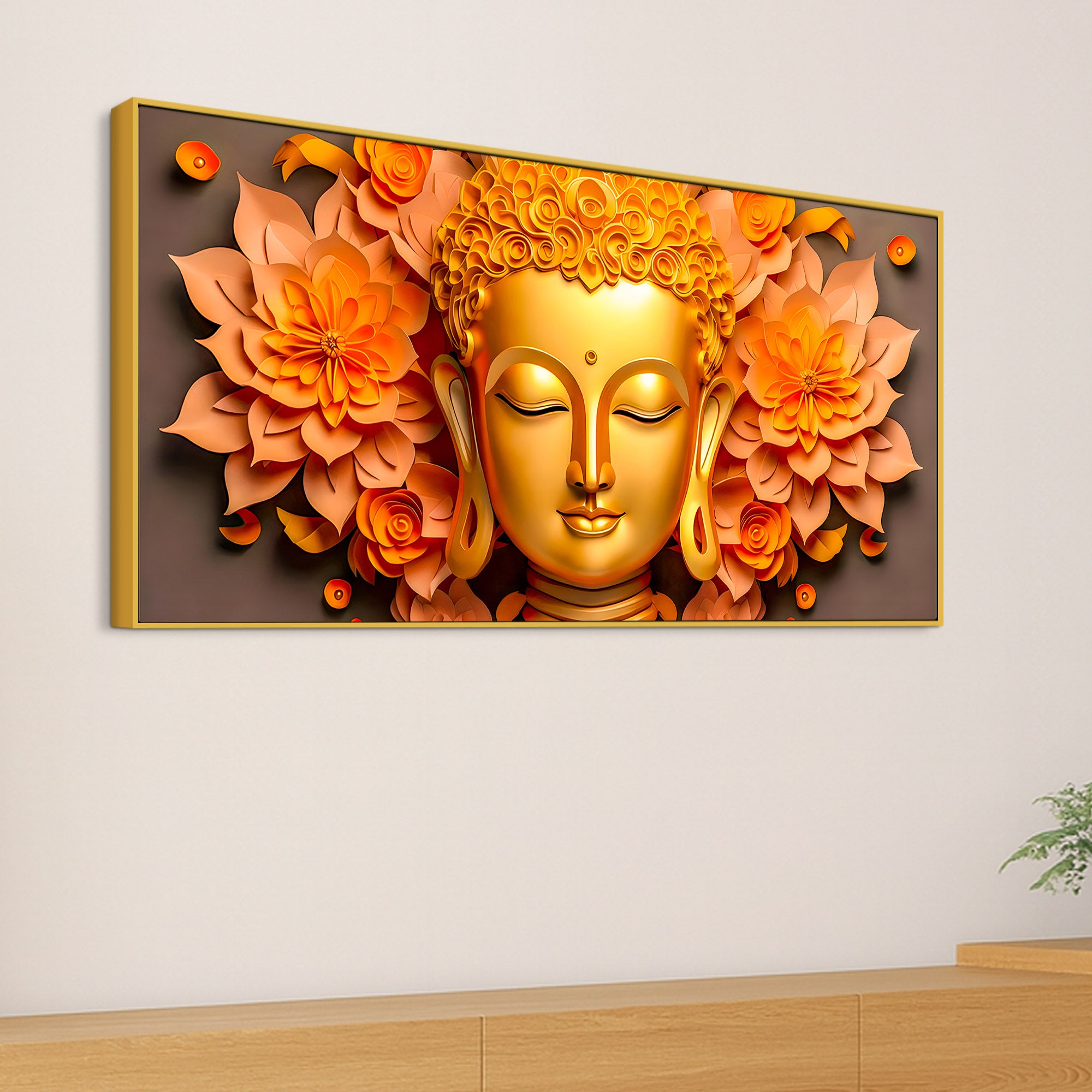 Modern Buddha Wall Painting for Stylish Living Room