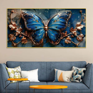 Modern Butterfly Canvas Wall Art Painting for Living Room Décor