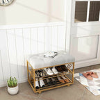 Modern Cabinet Iron Shoe Stool Bench Rack
