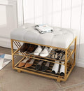 Modern Cabinet Iron Shoe Stool Bench Rack