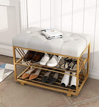 Modern Cabinet Iron Shoe Stool Bench Rack