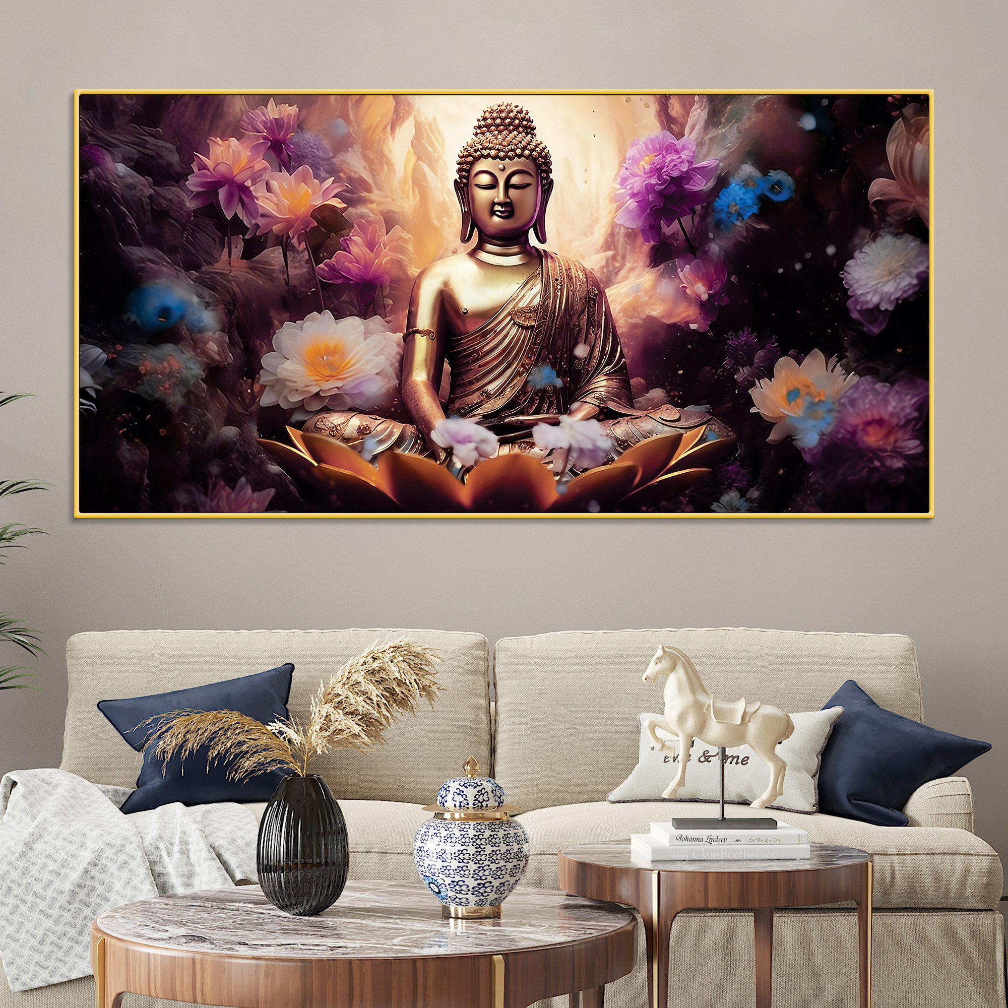 Modern Canvas Buddha Painting for Wall Art Lovers