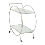 Modern Circular Premium Bar Cart with Wine Rack