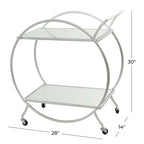 Modern Circular Premium Bar Cart with Wine Rack
