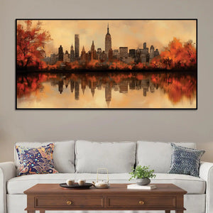 Modern Cityscape Canvas Wall Art Painting for Wall Decor