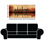 Modern Cityscape Canvas Wall Art Painting for Wall Decor