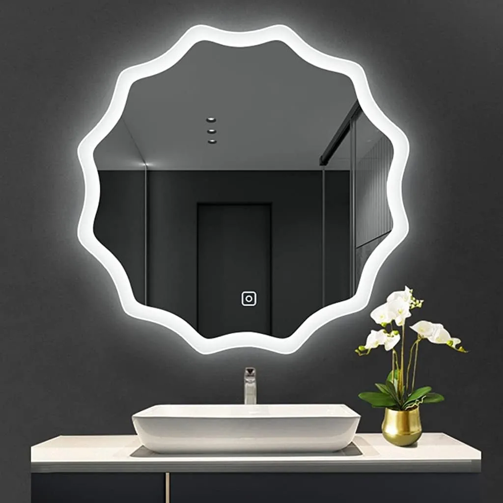 Modern Decorative Artistic Pattern LED Bathroom Mirror