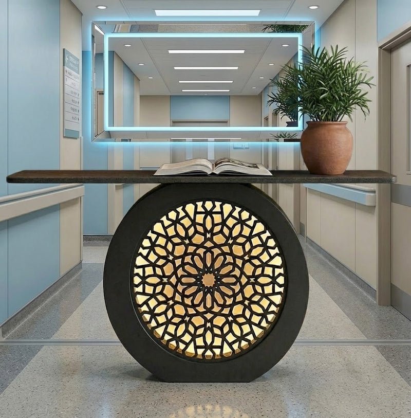 Modern Decorative Console Table with LED Back Panel (SS 302)