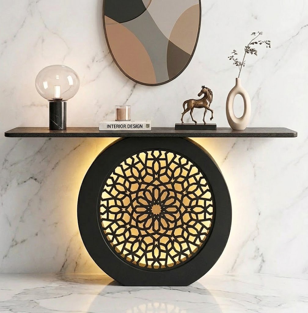 modern-decorative-console-table-with-led-back-panel